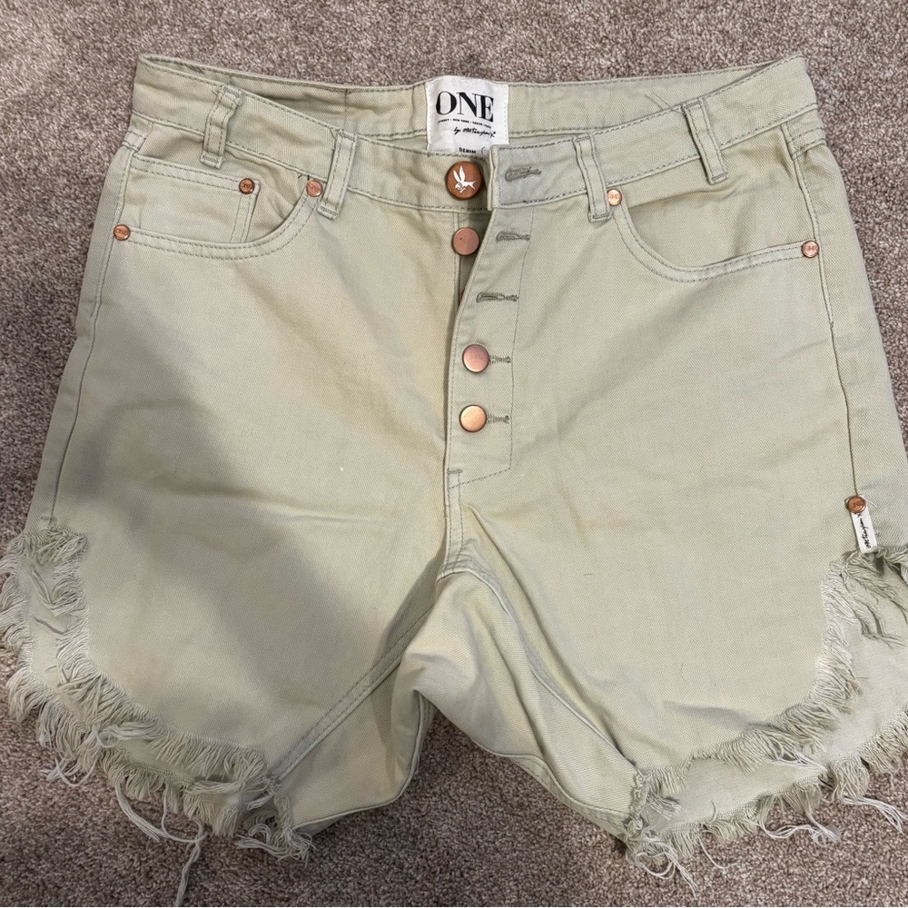 ONE Teaspoon Frankie’s Button Front Shorts